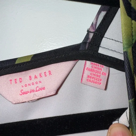 Ted Baker Floral Black Dress with Bird Print - Picture 4 of 5